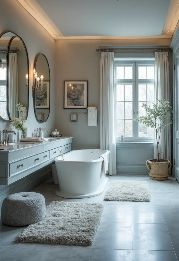 28 Grey And Blue Bathroom Ideas Colour Schemes For Master Baths - 28. Ultimate Relaxation Zone