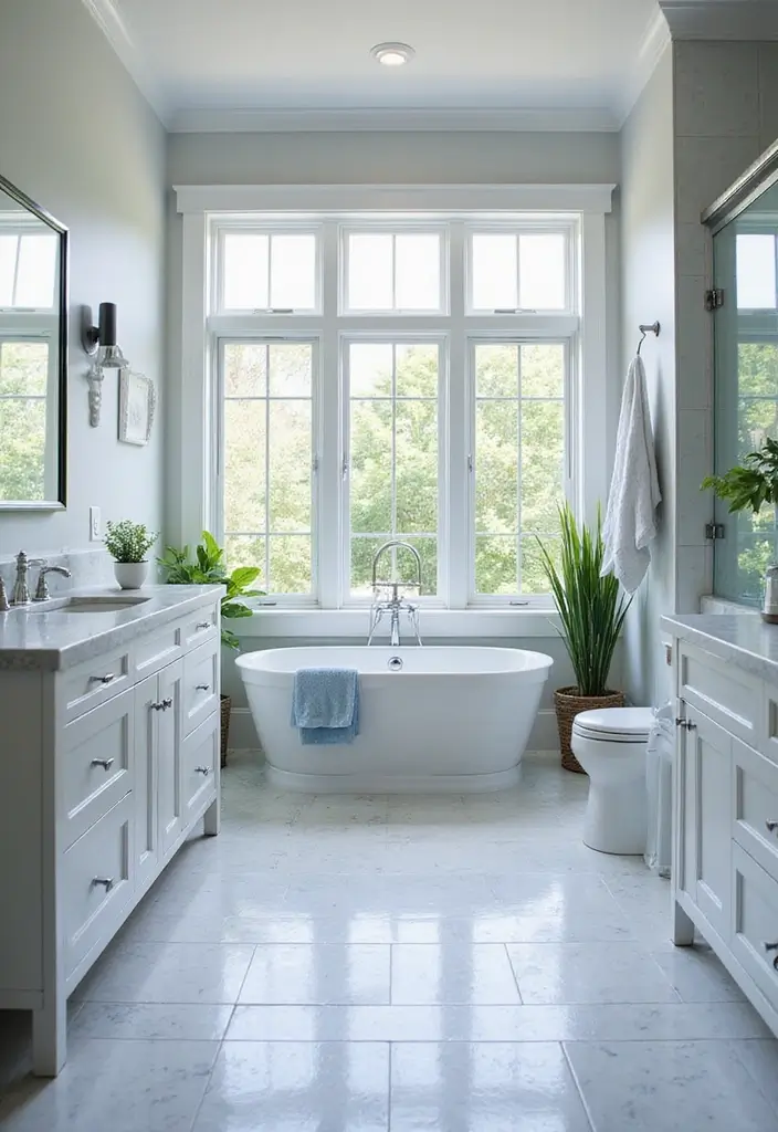 28 Grey And Blue Bathroom Ideas Colour Schemes For Master Baths - 6. Bright and Breezy