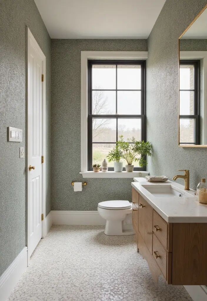 28 His And Her Bathroom Ideas That Balance Style - 13. Unique Wall Treatments