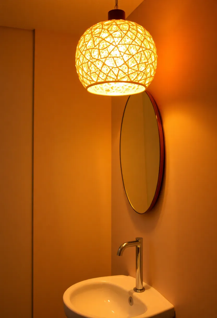 28 His And Her Bathroom Ideas That Balance Style - 16. Textured Lighting for Ambiance