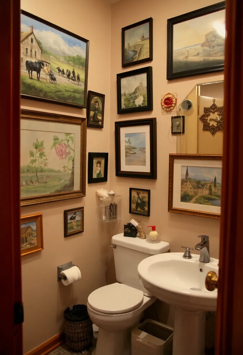 28 His And Her Bathroom Ideas That Balance Style - 22. Incorporate Local Art
