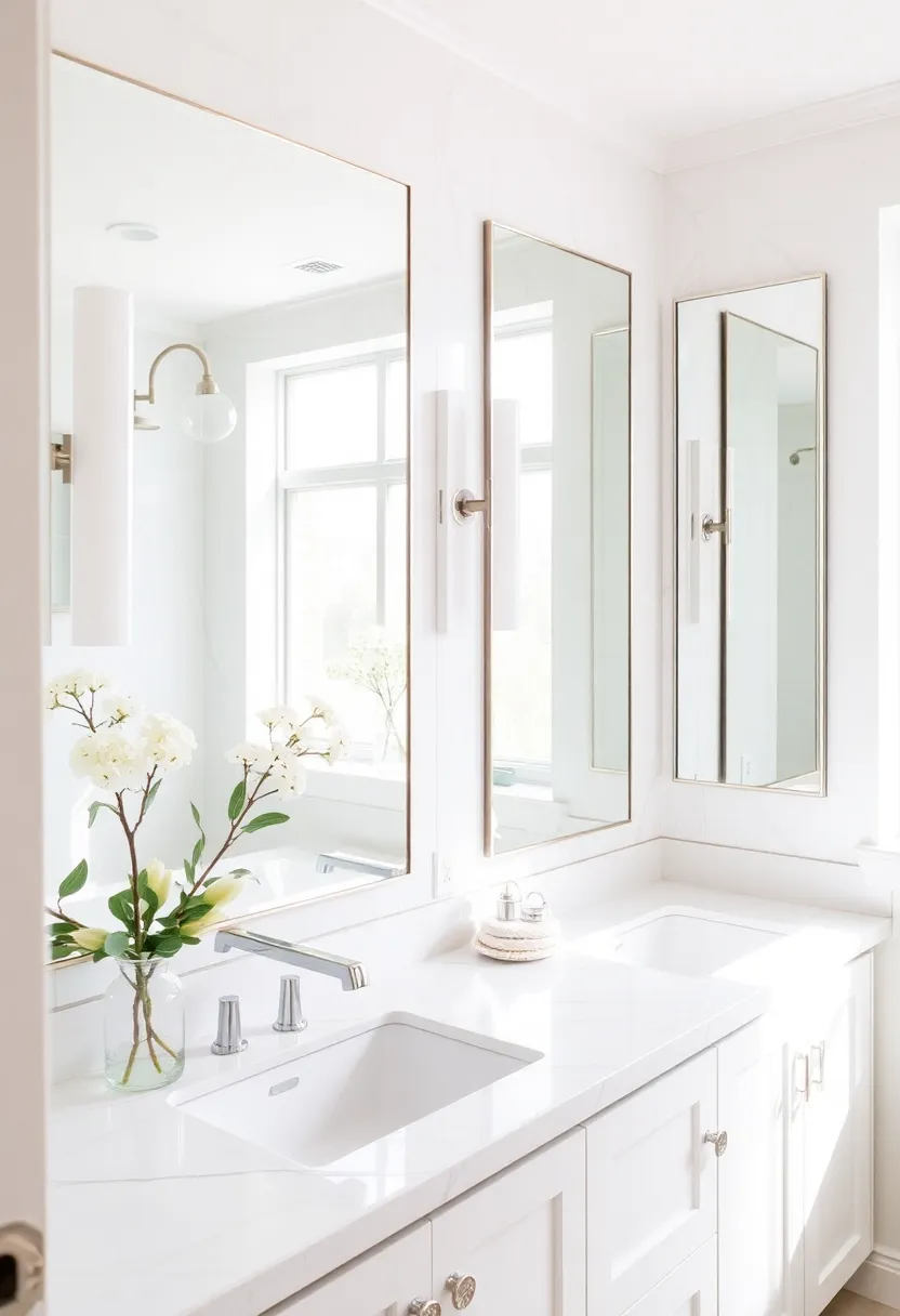 28 His And Her Bathroom Ideas That Balance Style - 24. Use of Mirrors for Space Enhancement