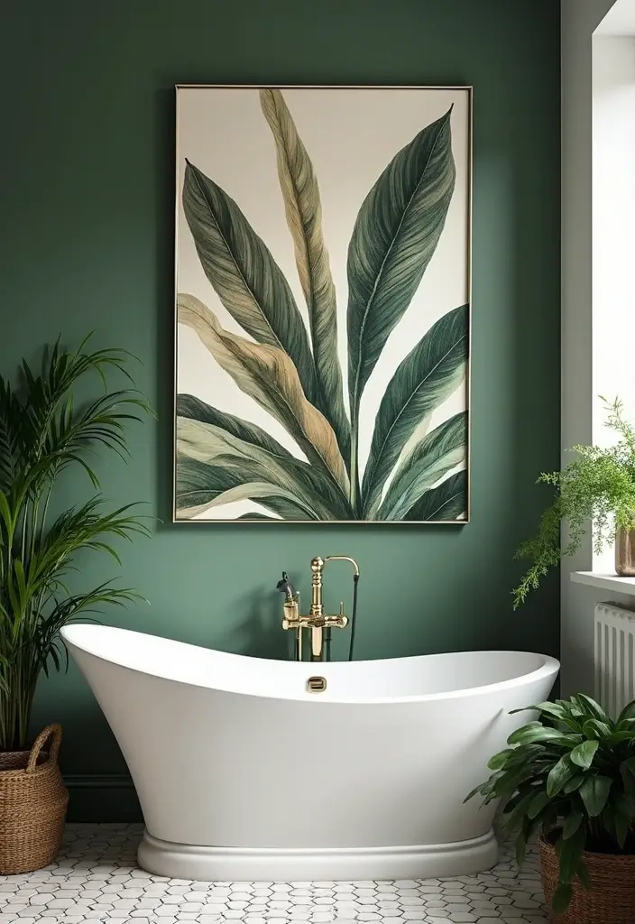 28 Jungle Bathroom Ideas That Feel Lush - 21. Unique Focal Points