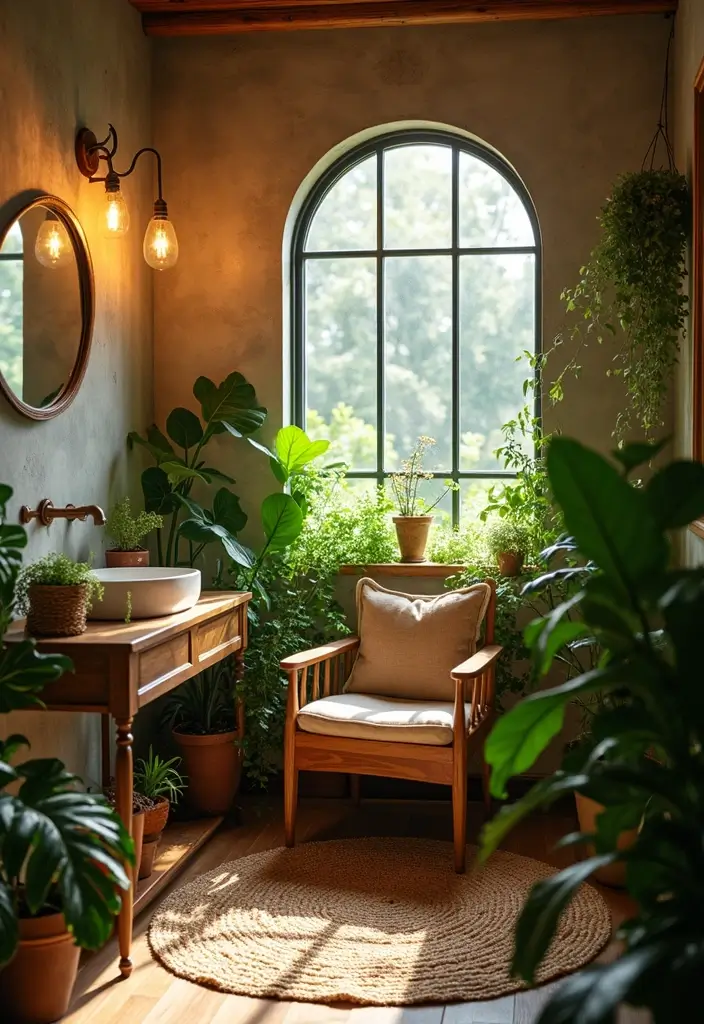 28 Jungle Bathroom Ideas That Feel Lush - 24. Cozy Reading Nook