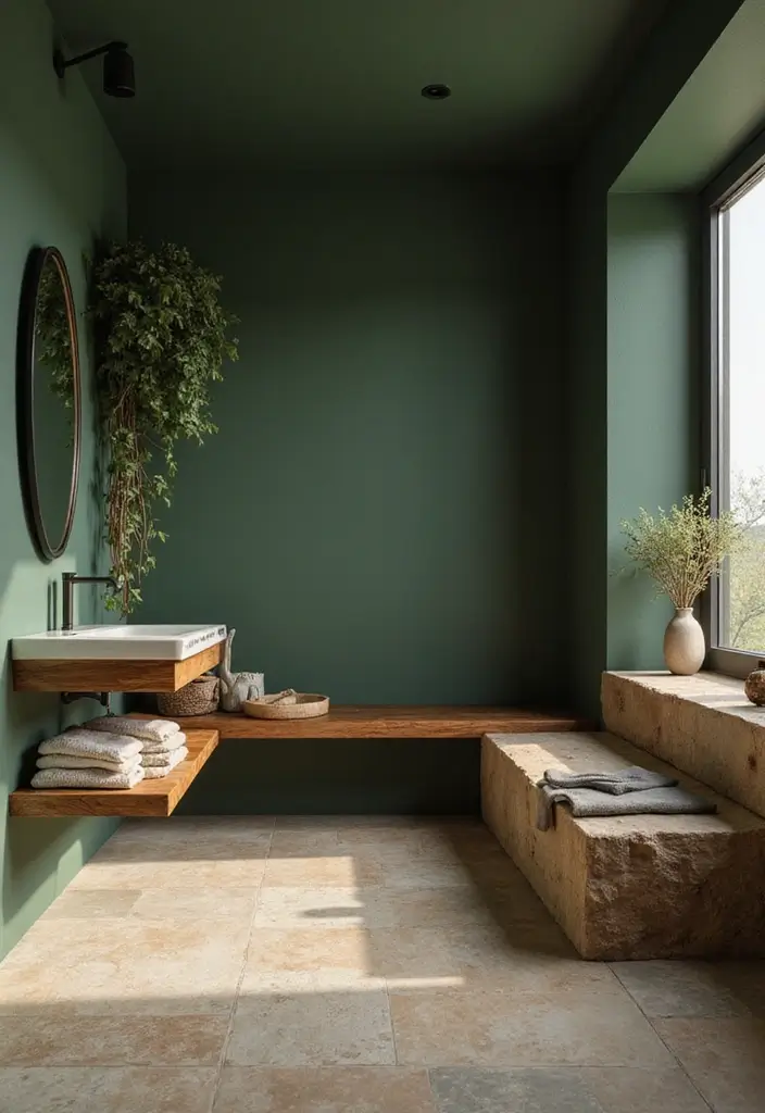 28 Jungle Bathroom Ideas That Feel Lush - 4. Earthy Color Palettes