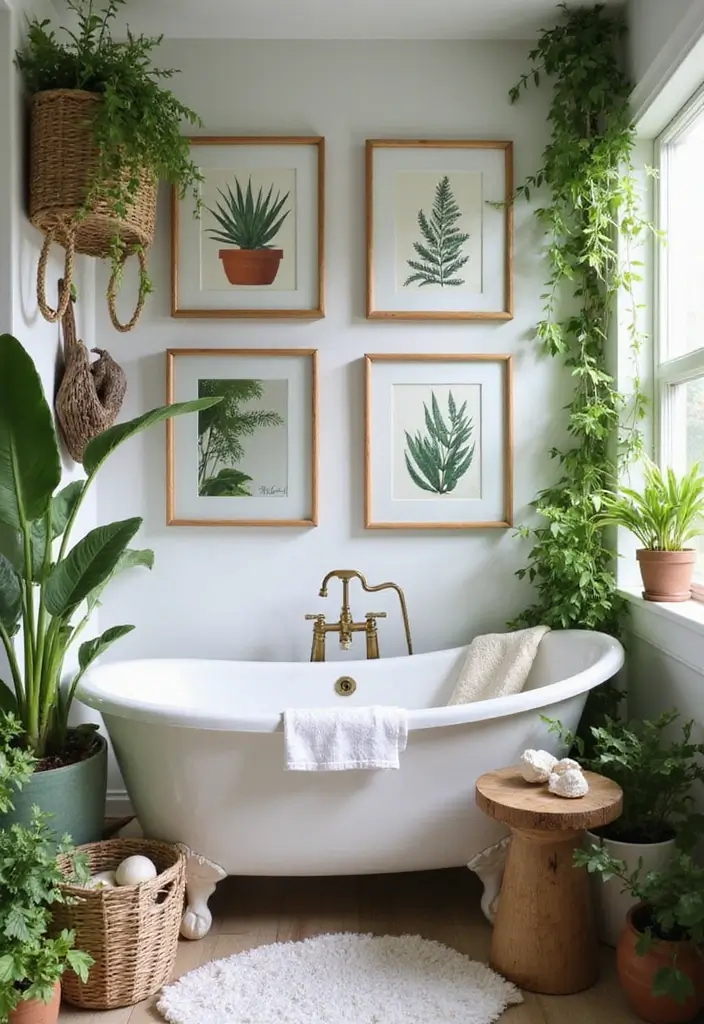 28 Jungle Bathroom Ideas That Feel Lush - 5. Nature-Inspired Decor