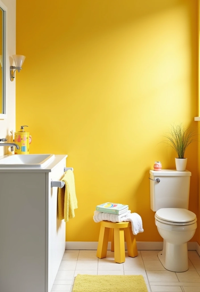28 Kids Bathroom Paint Colors That Feel Cheerful - 1. Sunshine Yellow