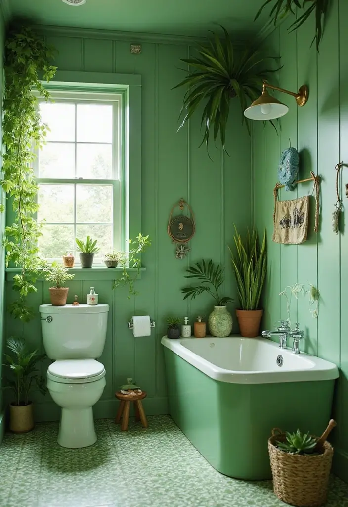 28 Kids Bathroom Paint Colors That Feel Cheerful - 11. Tropical Green