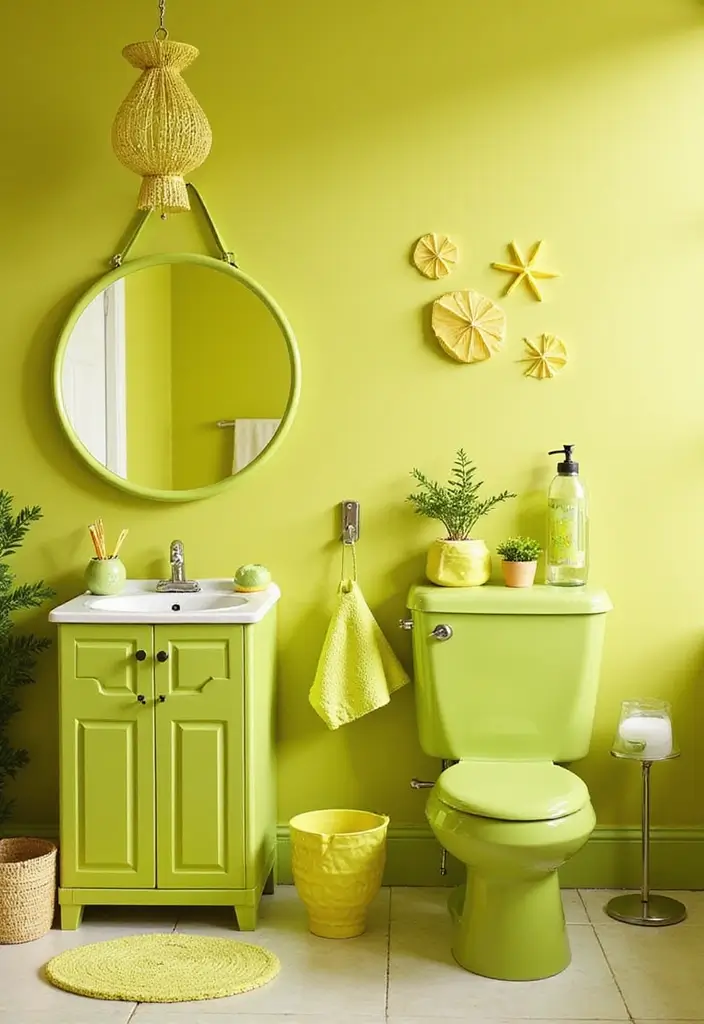 28 Kids Bathroom Paint Colors That Feel Cheerful - 14. Lemon Lime