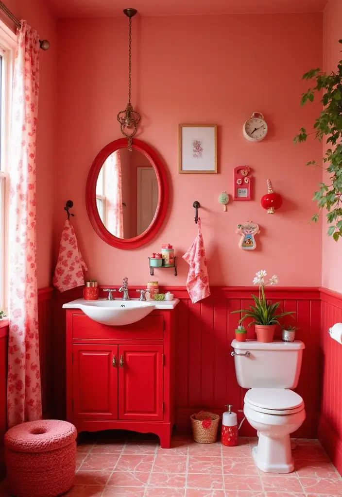 28 Kids Bathroom Paint Colors That Feel Cheerful - 17. Candy Apple Red