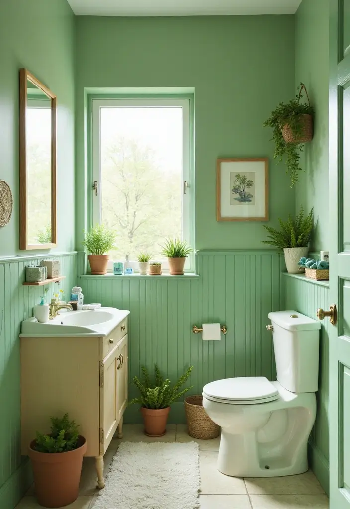 28 Kids Bathroom Paint Colors That Feel Cheerful - 20. Spring Green