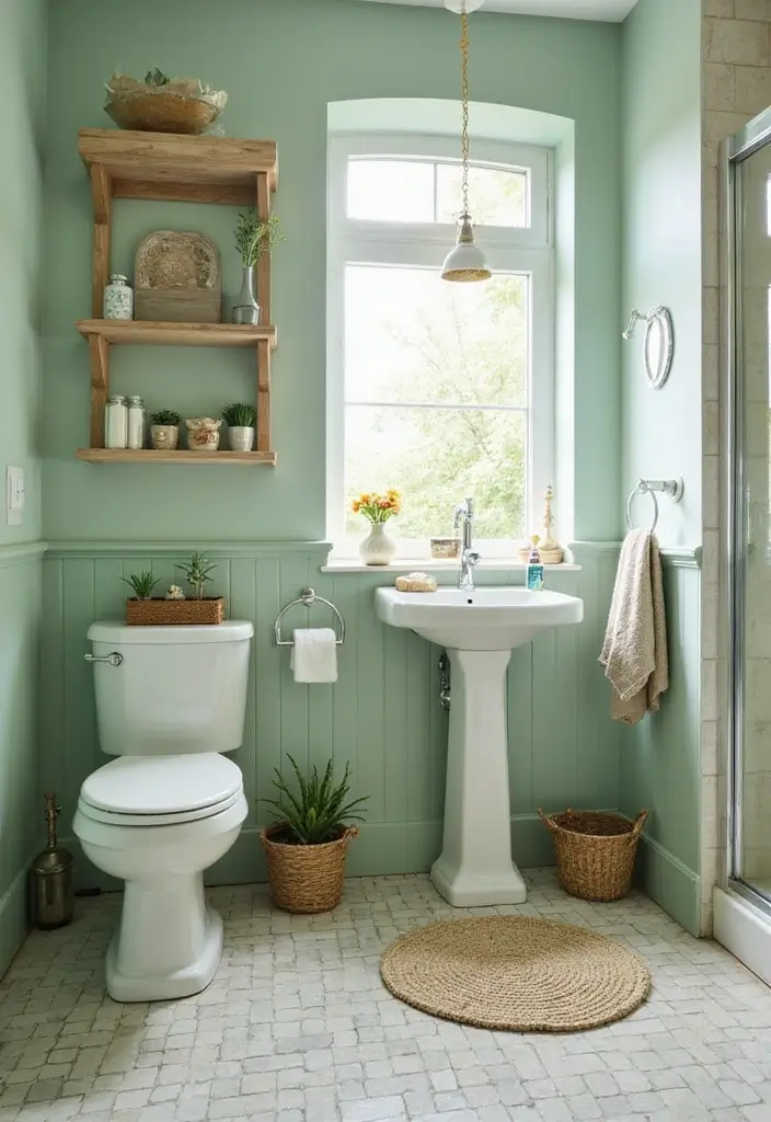 28 Kids Bathroom Paint Colors That Feel Cheerful - 25. Fresh Sage