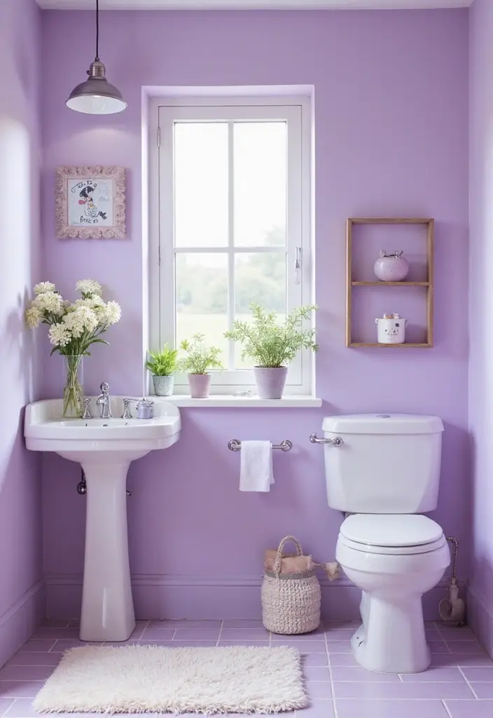 28 Kids Bathroom Paint Colors That Feel Cheerful - 27. Frosted Lilac