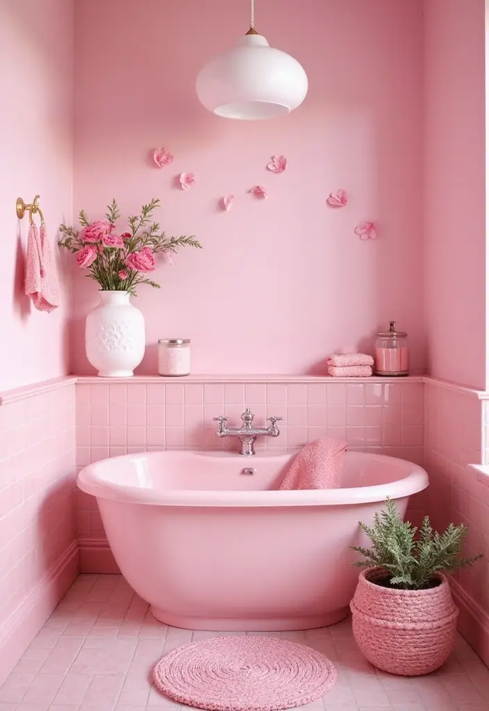28 Kids Bathroom Paint Colors That Feel Cheerful - 28. Peony Pink
