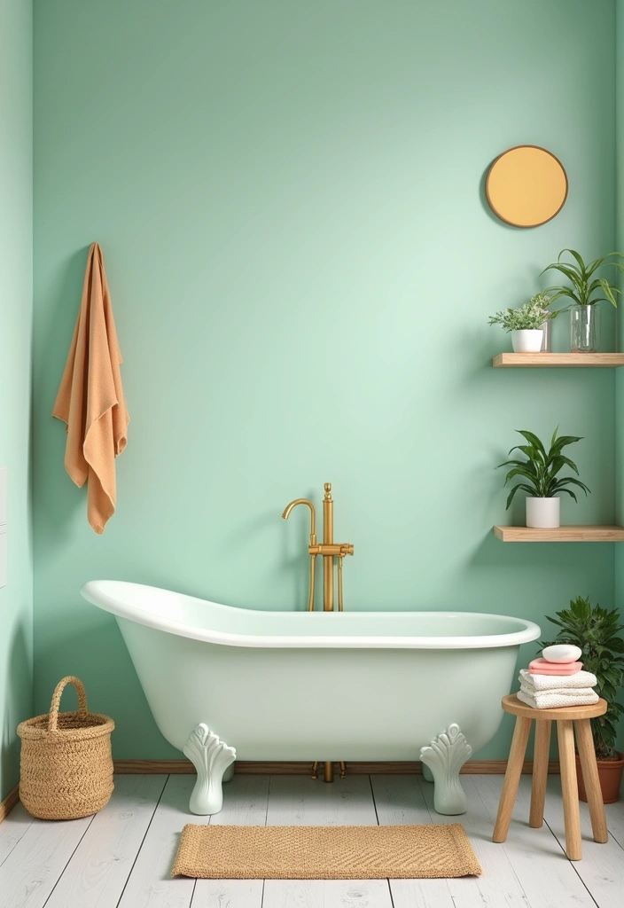 28 Kids Bathroom Paint Colors That Feel Cheerful - 3. Soft Mint Green