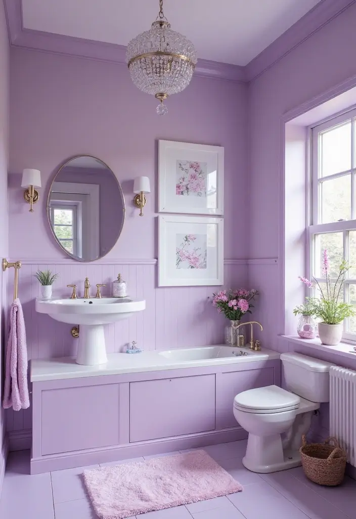 28 Kids Bathroom Paint Colors That Feel Cheerful - 5. Lavender Dreams