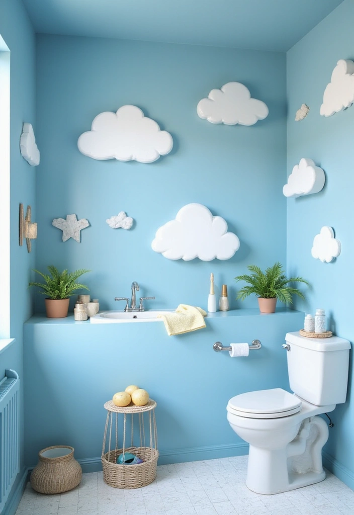 28 Kids Bathroom Paint Colors That Feel Cheerful - 6. Sky Blue
