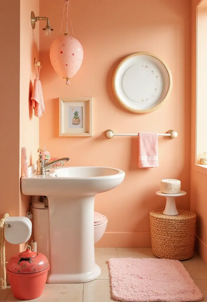 28 Kids Bathroom Paint Colors That Feel Cheerful - 9. Happy Peach