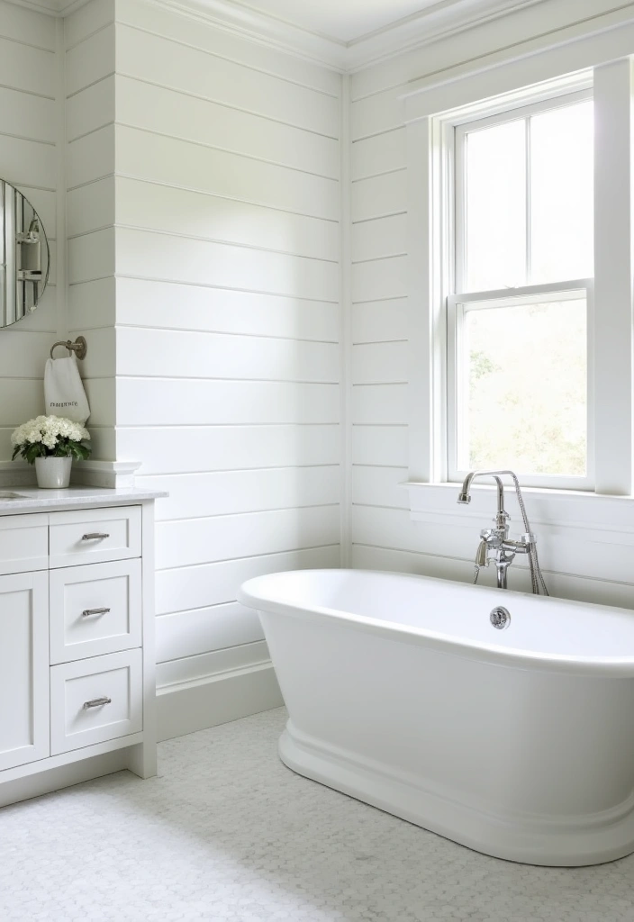 28 Modern Hamptons Bathroom Designs With Coastal Touch - 1. The Classic White Escape