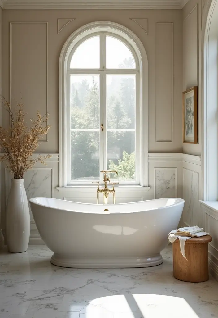 28 Modern Hamptons Bathroom Designs With Coastal Touch - 18. Freestanding Bathtubs