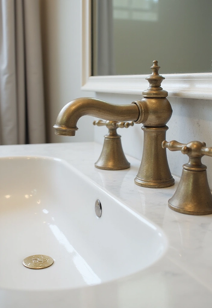 28 Modern Hamptons Bathroom Designs With Coastal Touch - 21. Unique Faucets