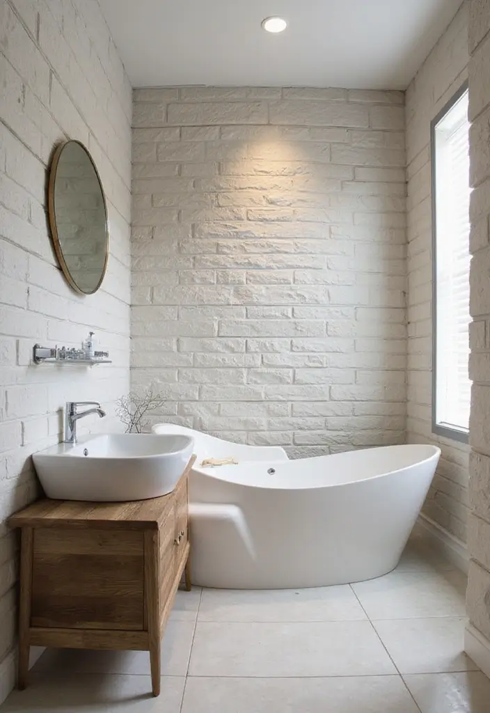 28 Modern Hamptons Bathroom Designs With Coastal Touch - 23. Textured Wall Panels