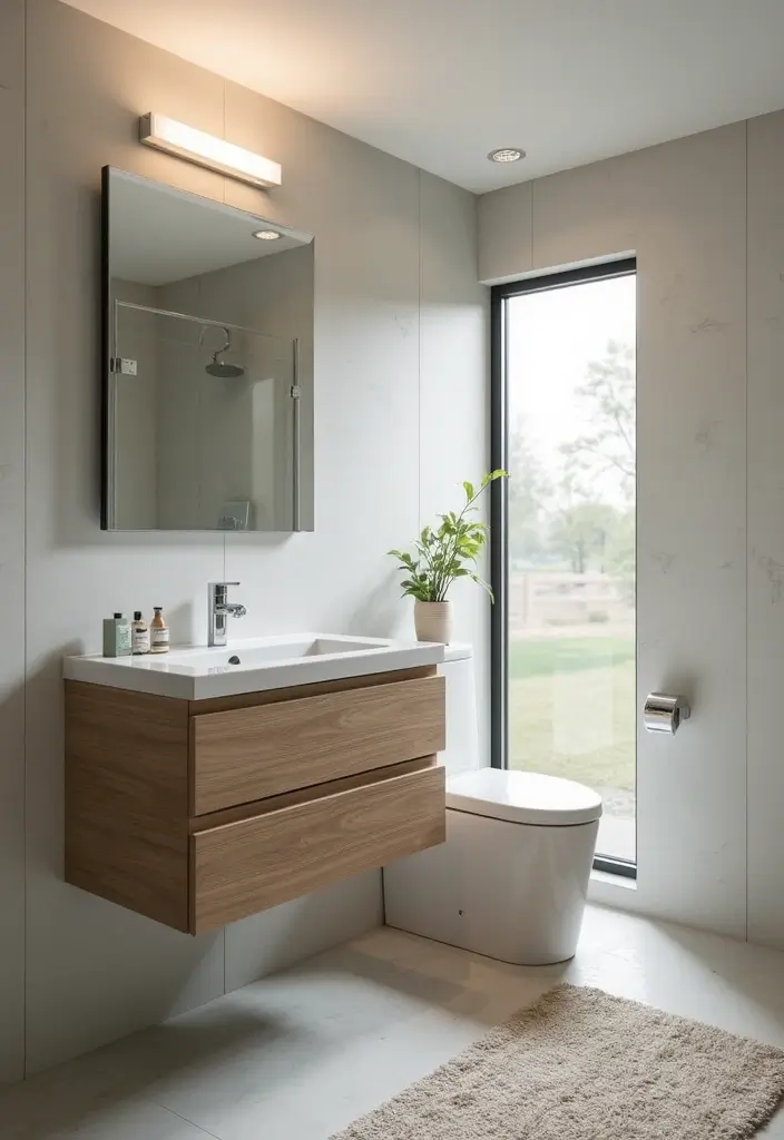 28 Modern Hamptons Bathroom Designs With Coastal Touch - 26. Smart Space Planning