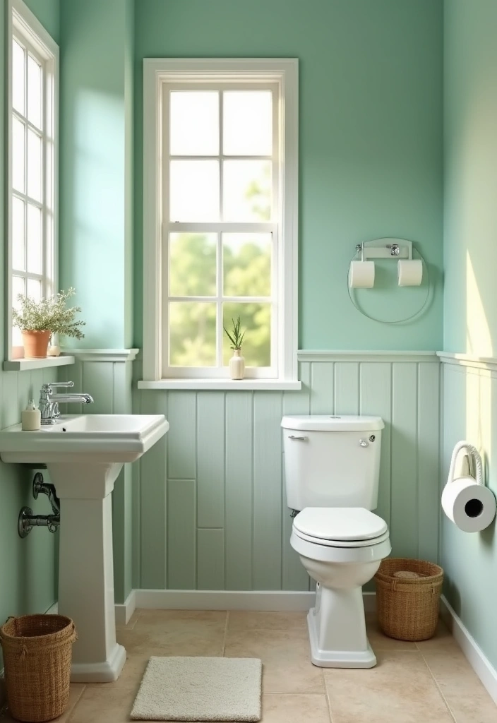 28 Modern Hamptons Bathroom Designs With Coastal Touch - 4. Beachy Color Palette