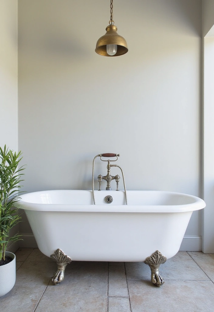 28 Modern Hamptons Bathroom Designs With Coastal Touch - 6. Vintage Fixtures