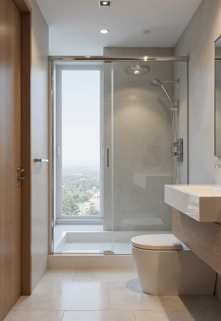 28 Simple Small Bathroom Ideas That Save Space - 15. Sliding Doors