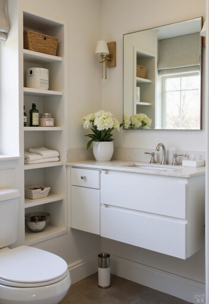 28 Simple Small Bathroom Ideas That Save Space - 19. Utilize Corner Space
