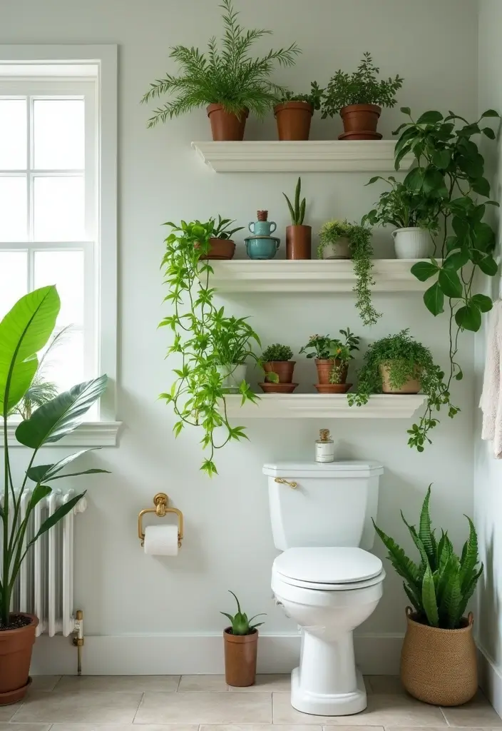 28 Small Bathroom Wall Decor Ideas To Elevate The Space - 25. Ceramic Wall Planters