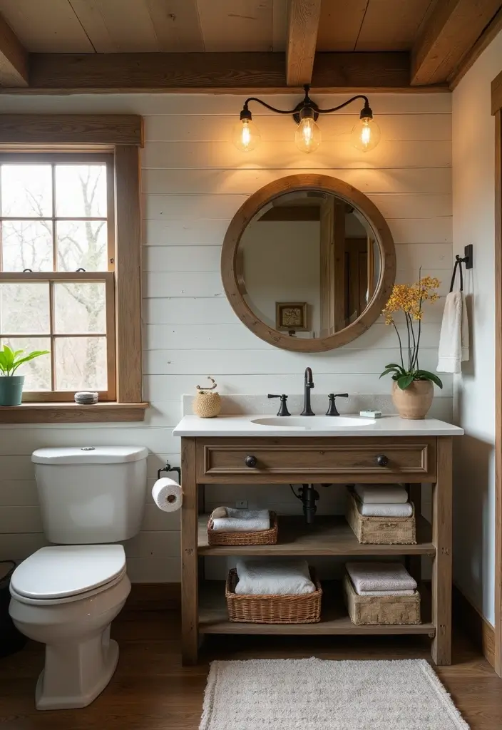28 Vintage Bathroom Light Fixtures That Bring Character - 11. Farmhouse Style Fixtures