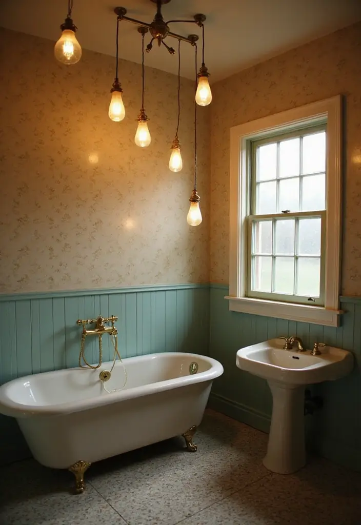 28 Vintage Bathroom Light Fixtures That Bring Character - 15. Vintage Swag Lights