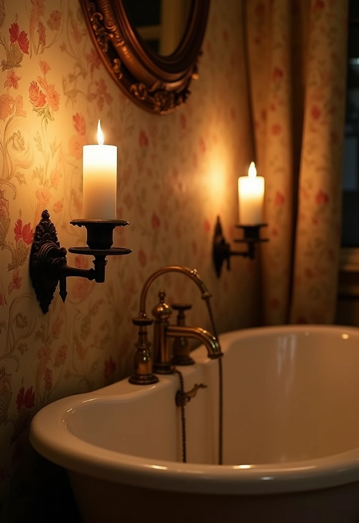 28 Vintage Bathroom Light Fixtures That Bring Character - 16. Vintage Candle Holders