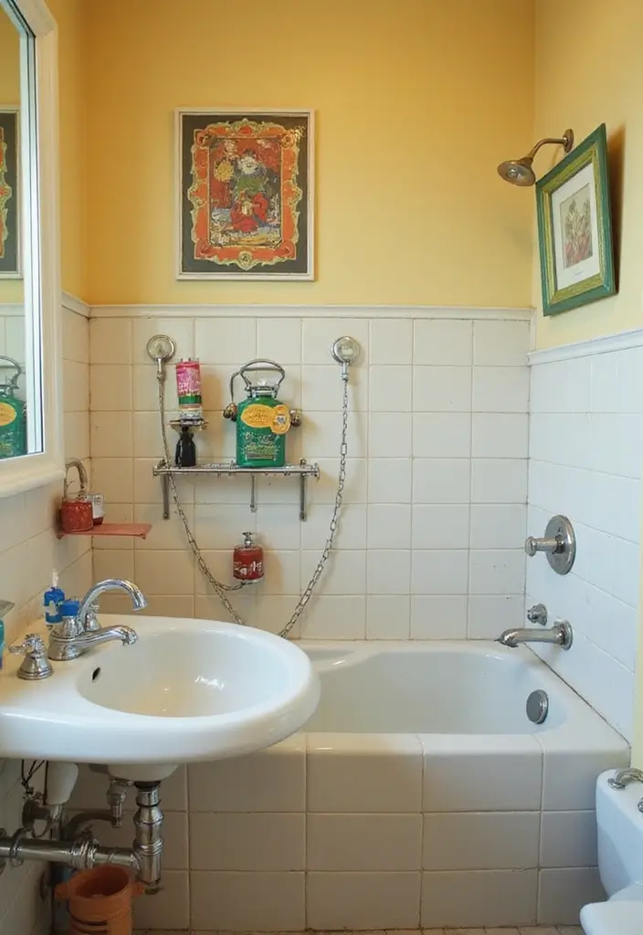 28 Vintage Bathroom Light Fixtures That Bring Character - 17. Retro Metal Fixtures