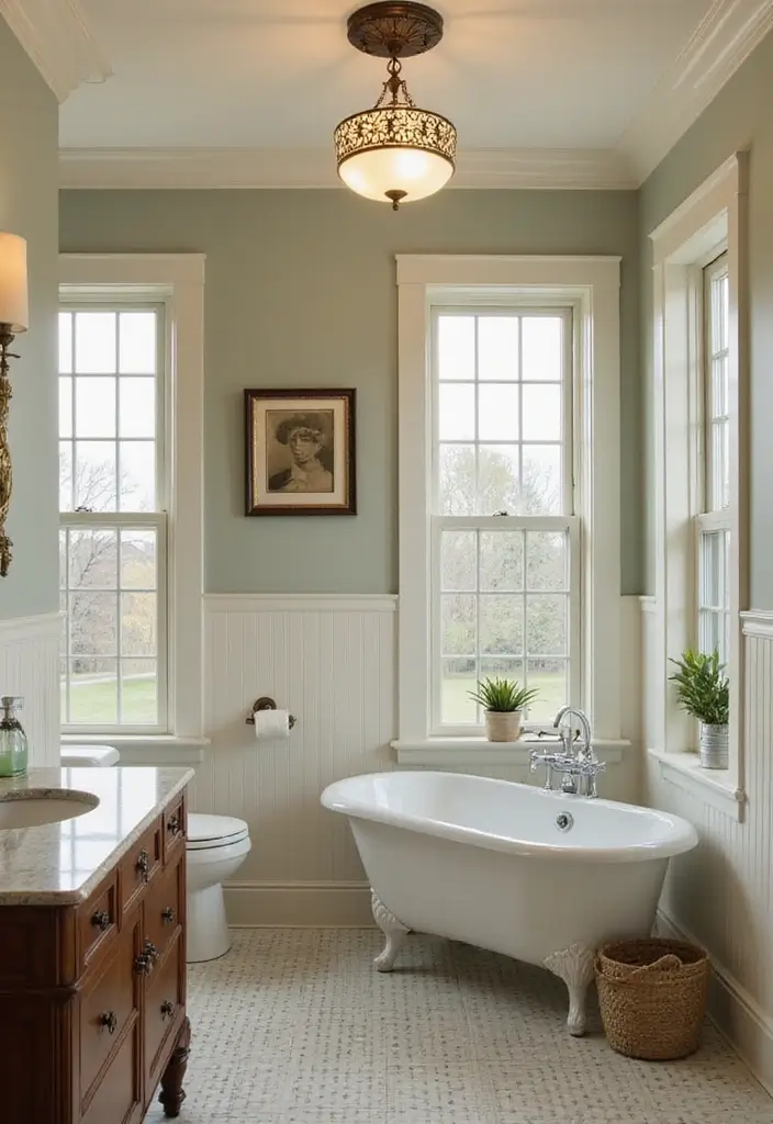 28 Vintage Bathroom Light Fixtures That Bring Character - 18. Vintage Flush Mount Ceiling Light