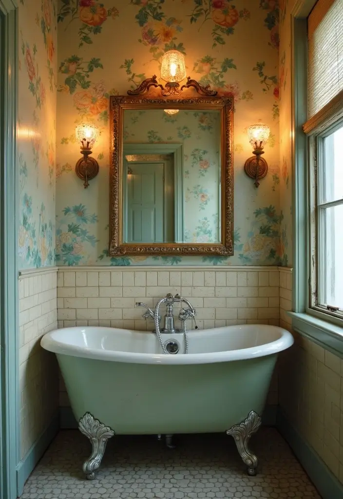 28 Vintage Bathroom Light Fixtures That Bring Character - 19. Vintage Art Glass Fixtures