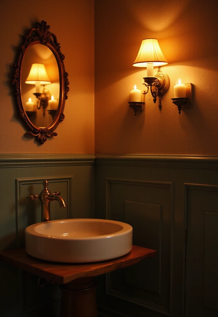 28 Vintage Bathroom Light Fixtures That Bring Character - 27. Vintage Candle Wall Sconces