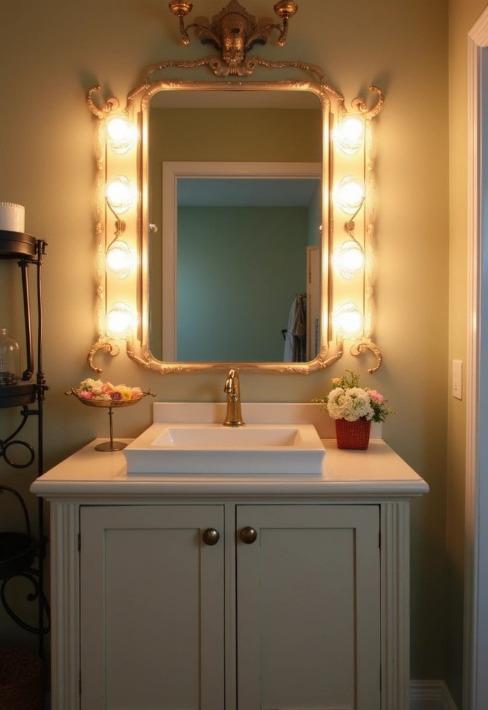 28 Vintage Bathroom Light Fixtures That Bring Character - 9. Vintage Mirror Lights