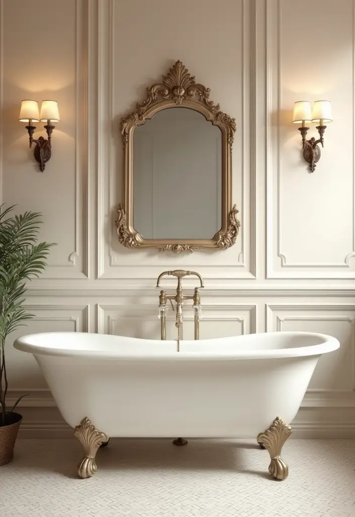 28 Women Bathroom Ideas Decor For Elegant Spaces - 1. Vintage Glamour
