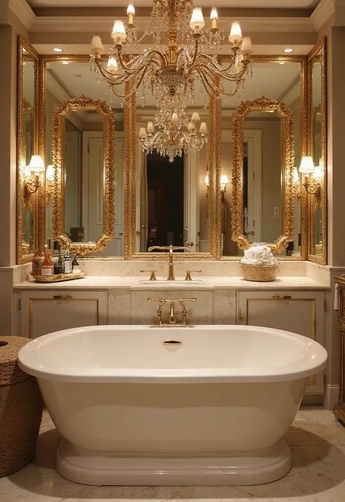 28 Women Bathroom Ideas Decor For Elegant Spaces - 19. A Touch of Glam