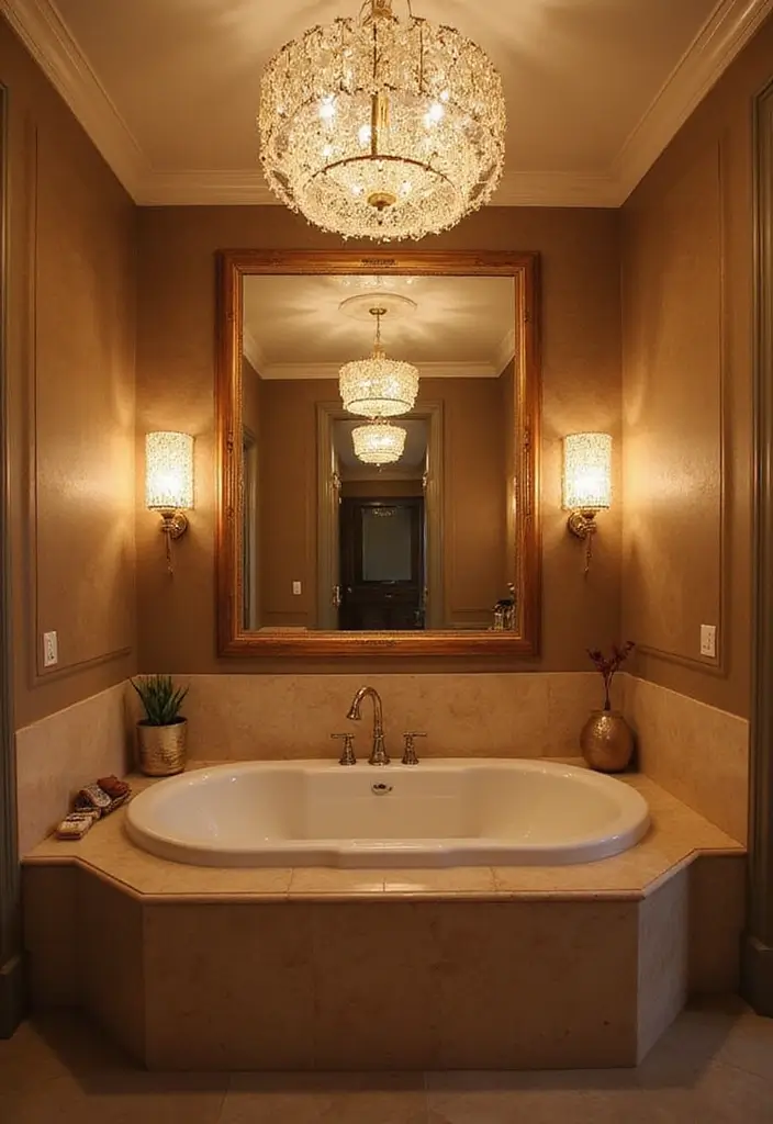 28 Women Bathroom Ideas Decor For Elegant Spaces - 7. Glamorous Lighting