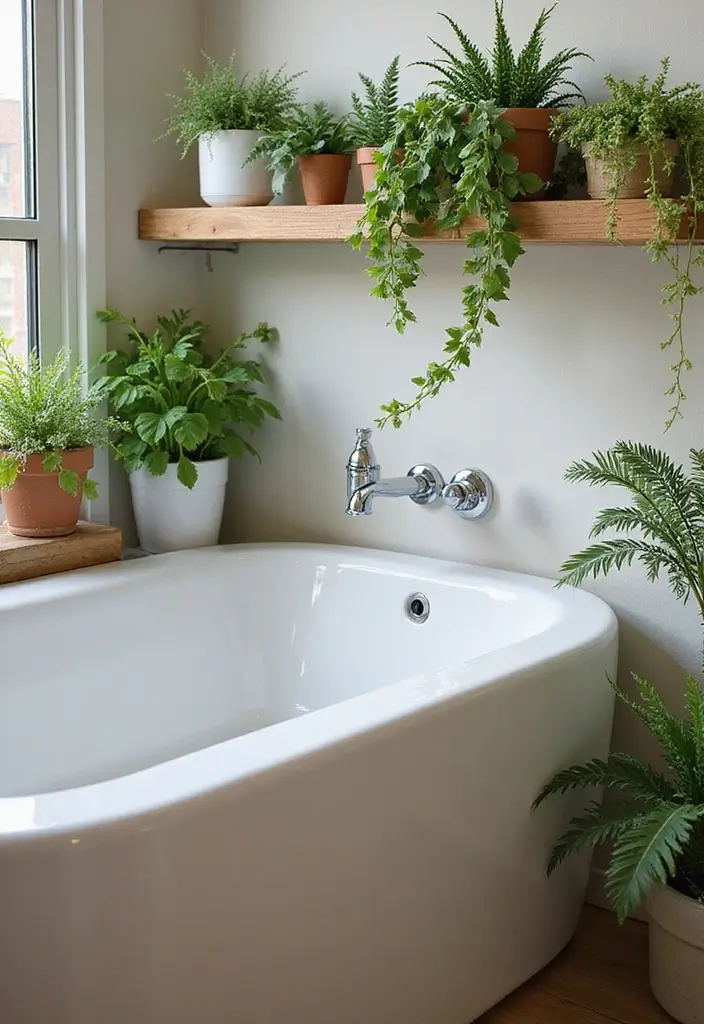 29 Apartment Aesthetic Bathroom Ideas For Modern Living - 1. Botanical Bliss