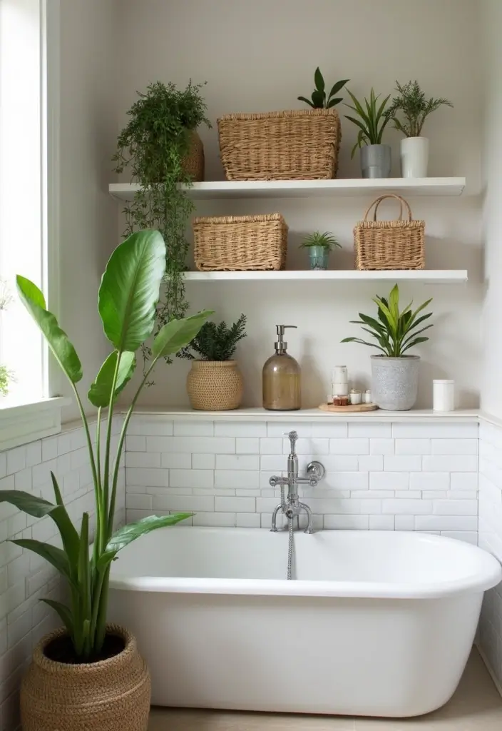 29 Apartment Aesthetic Bathroom Ideas For Modern Living - 17. Open Shelving