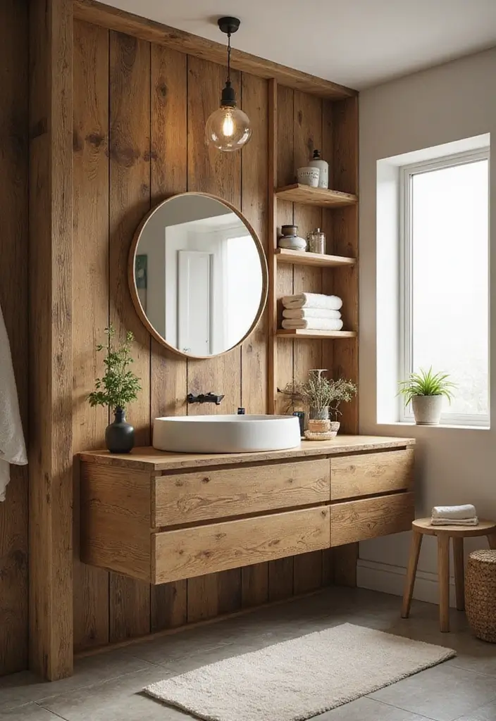 29 Apartment Aesthetic Bathroom Ideas For Modern Living - 2. Sustainable Materials