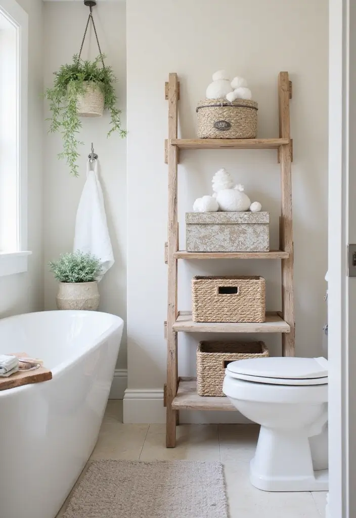 29 Apartment Aesthetic Bathroom Ideas For Modern Living - 26. Creative Storage Ideas