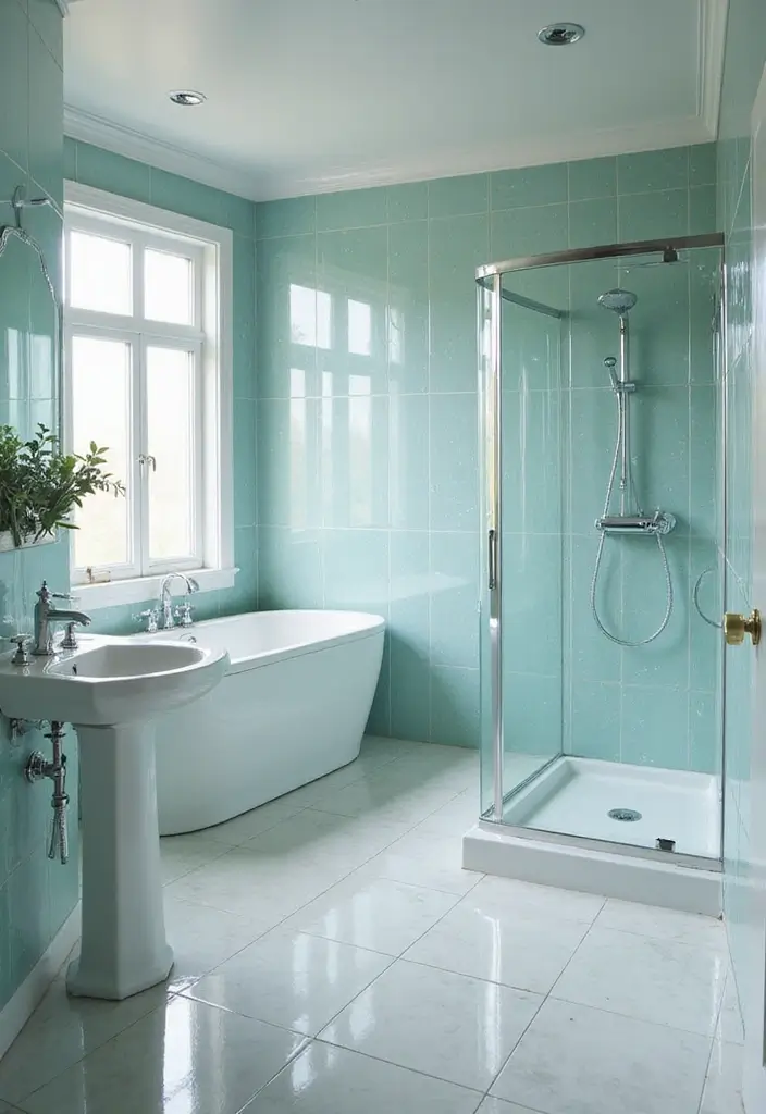 29 Apartment Aesthetic Bathroom Ideas For Modern Living - 27. Reflective Surfaces