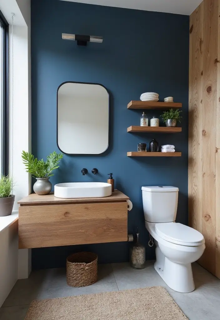 29 Apartment Aesthetic Bathroom Ideas For Modern Living - 5. Bold Color Statements