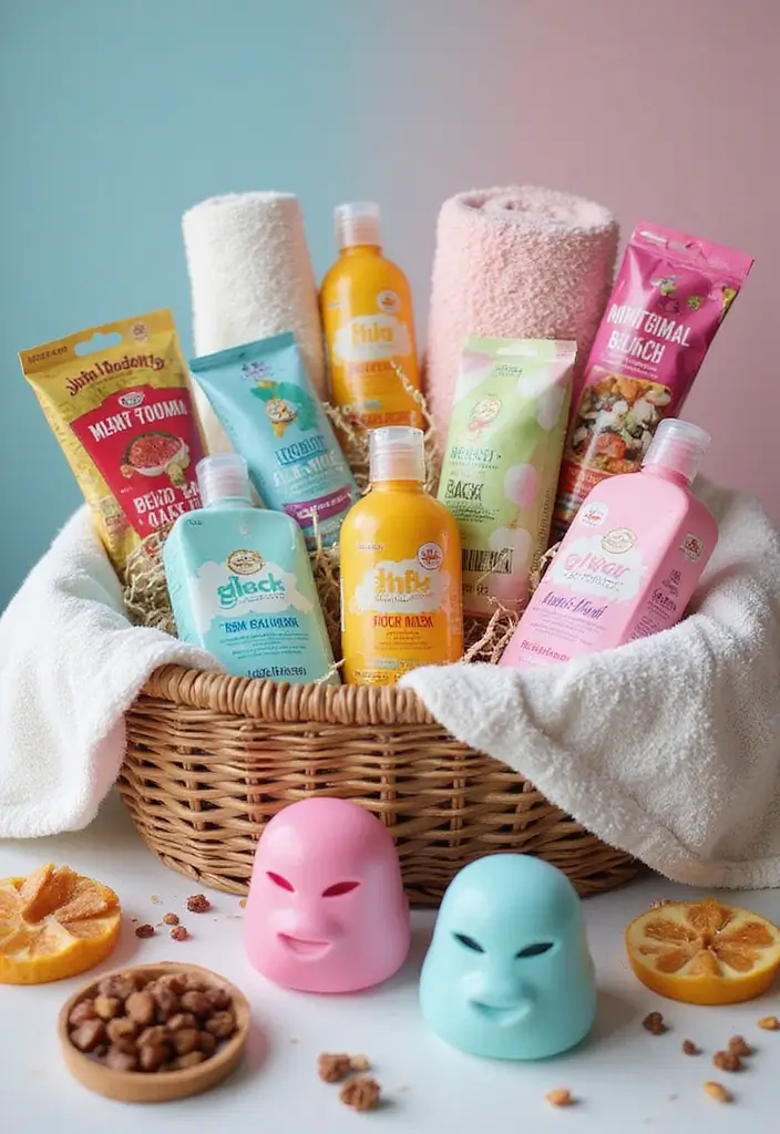 29 Bathroom Gift Basket Ideas That Feel Luxurious - 15. Family Spa Night Basket